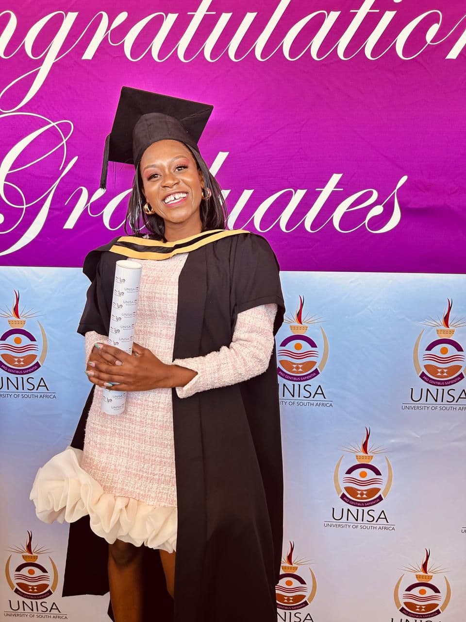 Maropeng graduated from UNISA