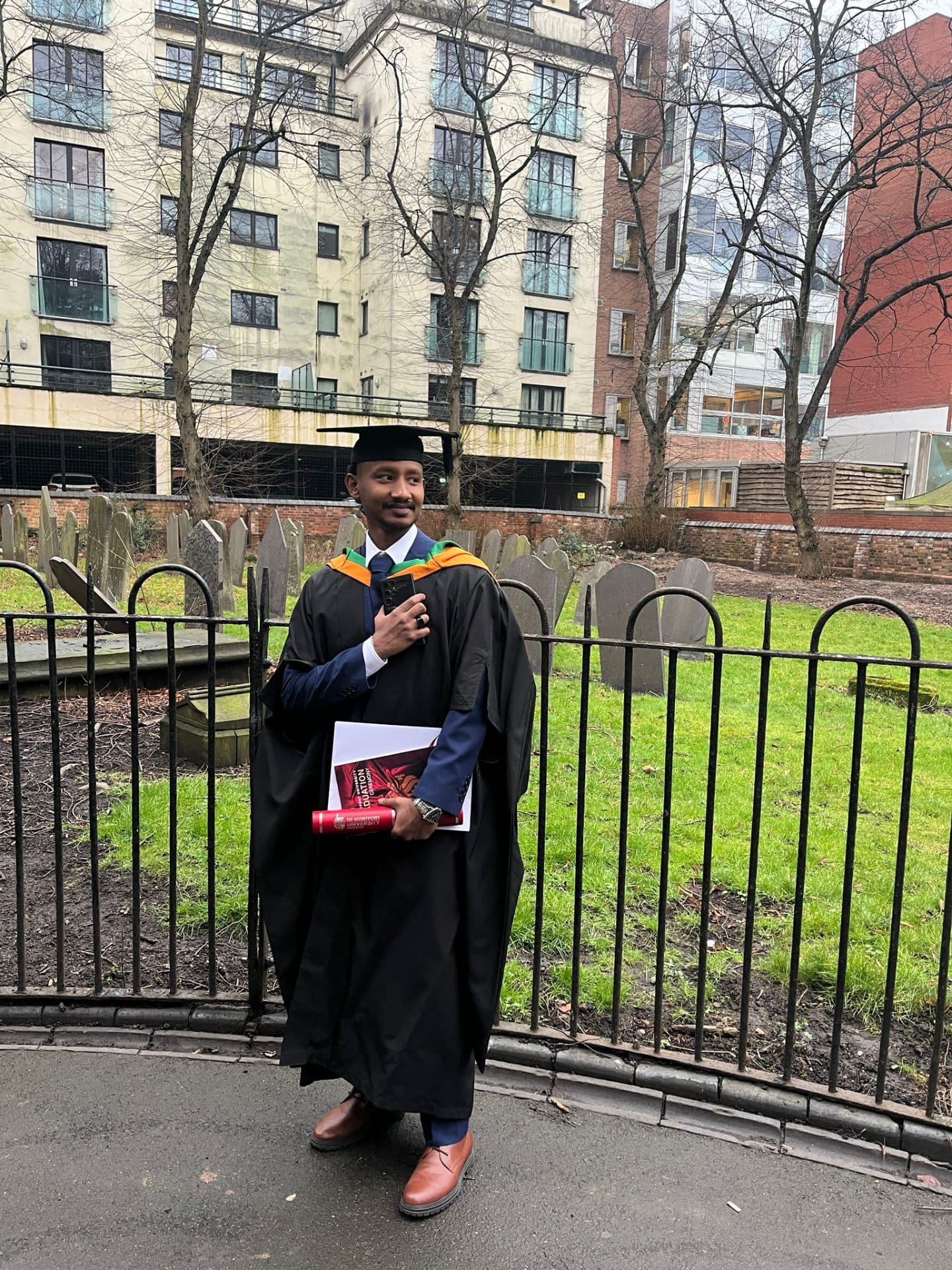 Denny graduated from De Montfort University