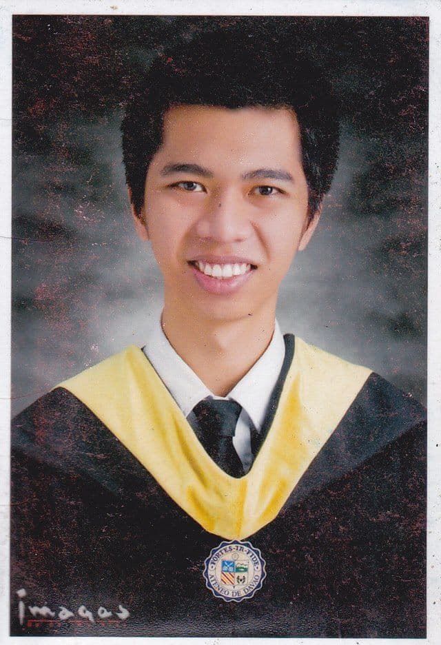 Eduardo Nikolai graduated from Ateneo De Davao University