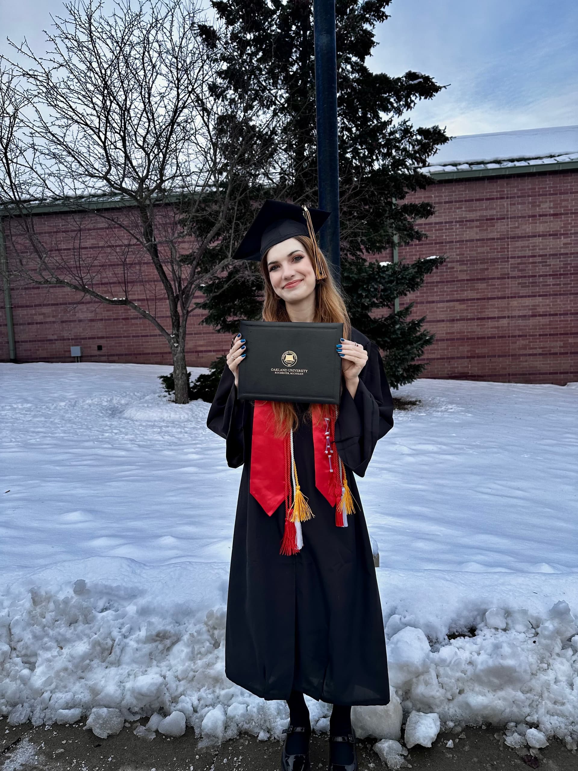 Alyssa graduated from Oakland University