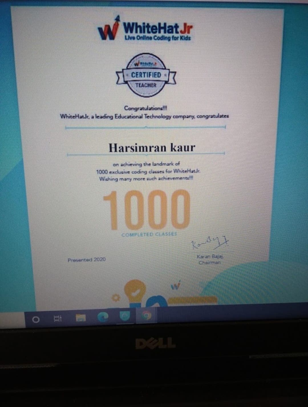 Harsimran graduated from Punjab Technical University