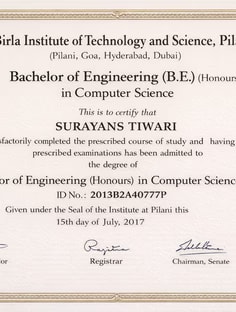 Profile photo of Surayans Tiwari, undefined tutor at Wiingy