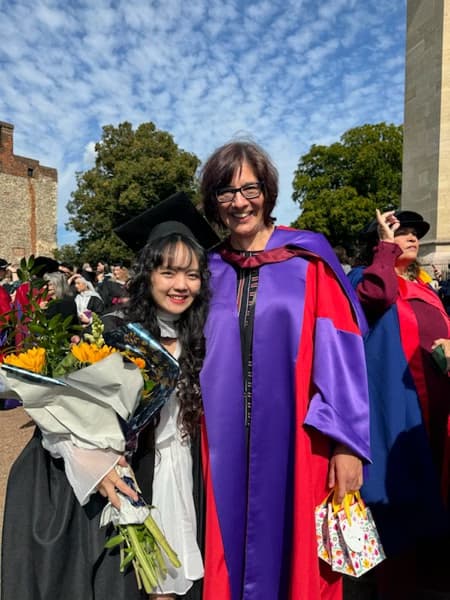 Graduation ceremony photo of Phoebe