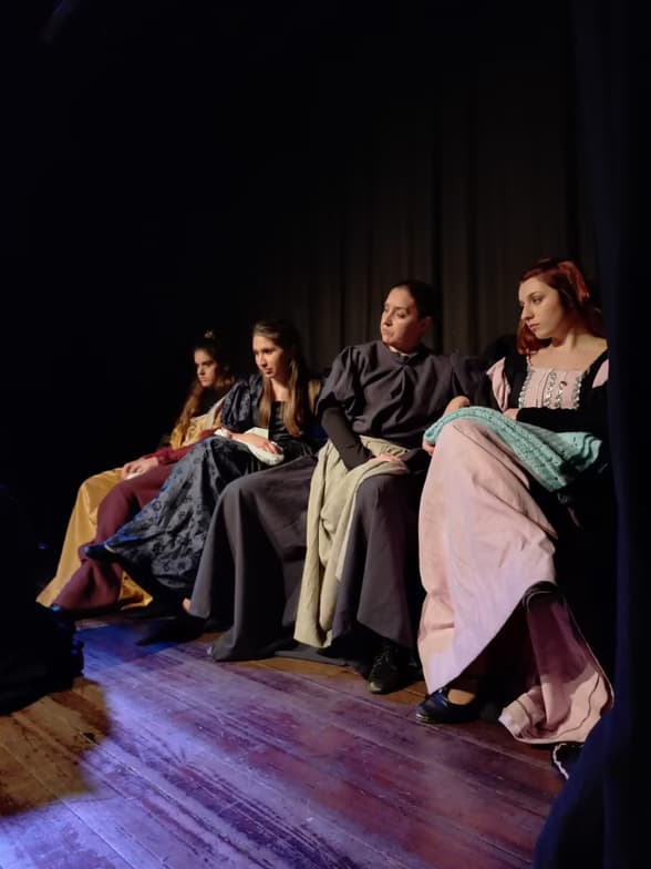 Maria enjoying a hobby outside teaching