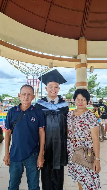 Graduation ceremony photo of John Michael