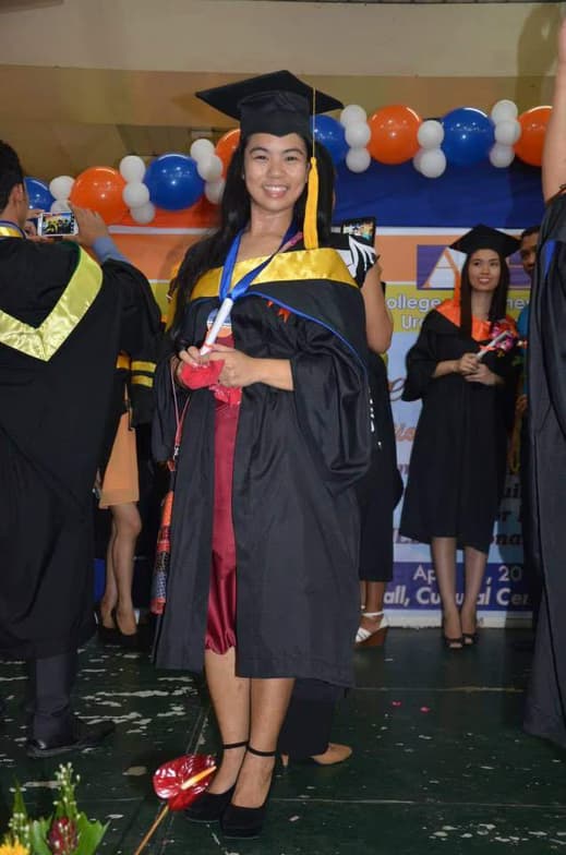 Graduation ceremony photo of May Anne