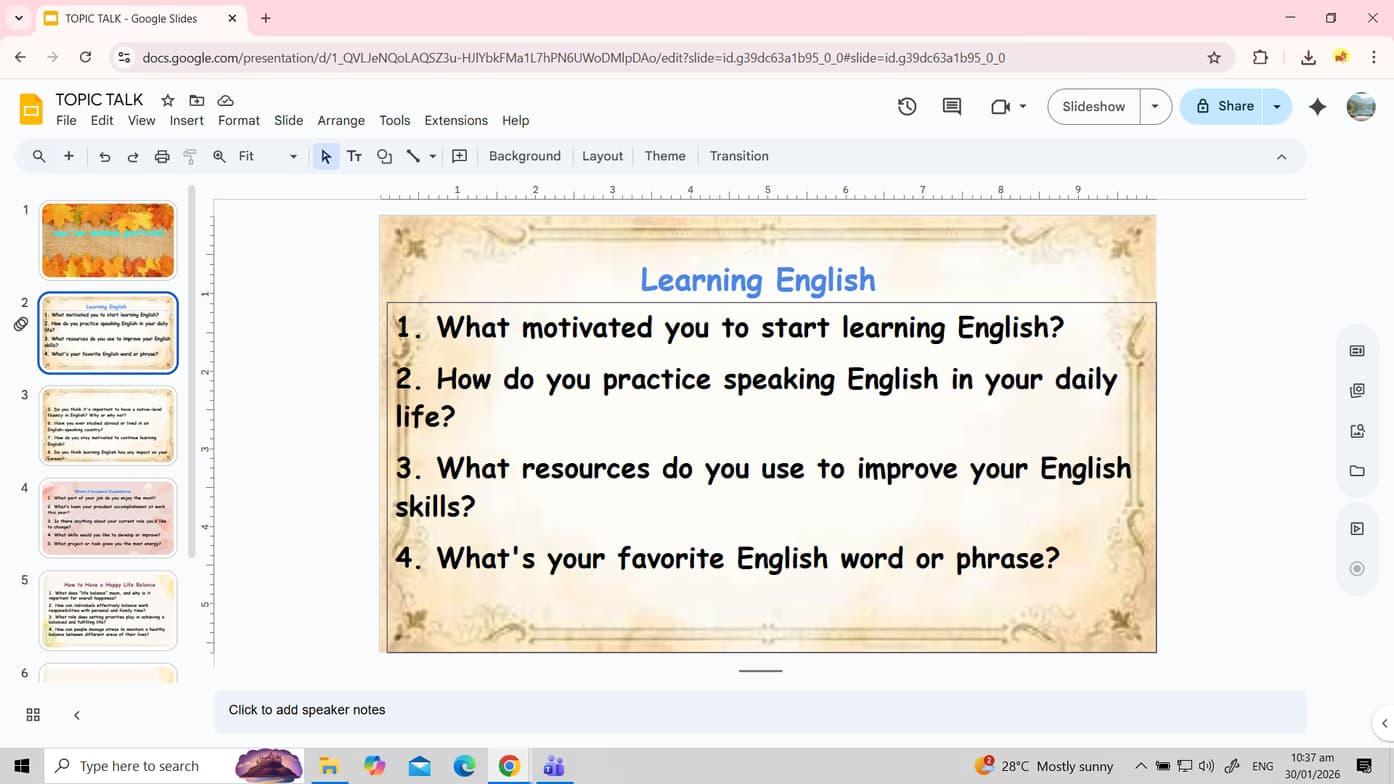 English learning materials by Rhoda Marie