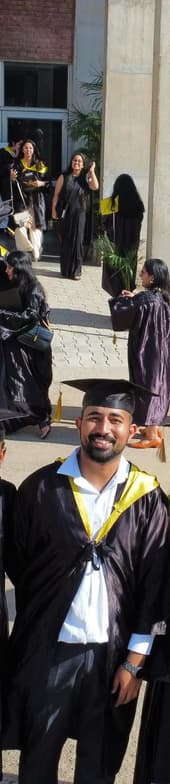 Graduation ceremony photo of Sarthak