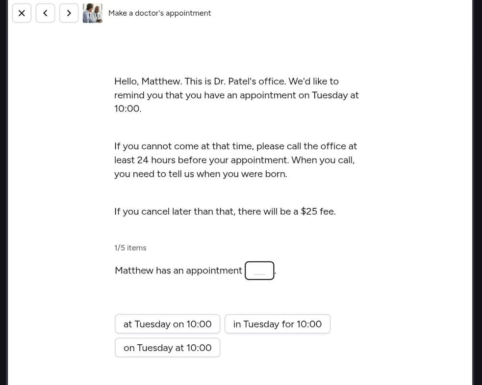 Live performance with English by Angelina