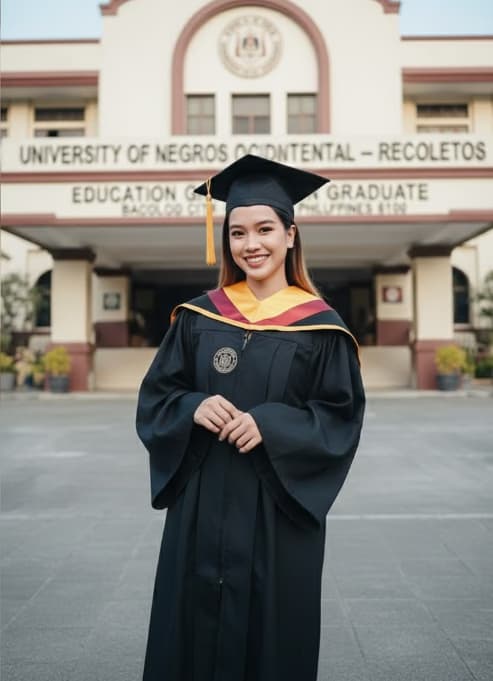Graduation ceremony photo of Pamela Camelle