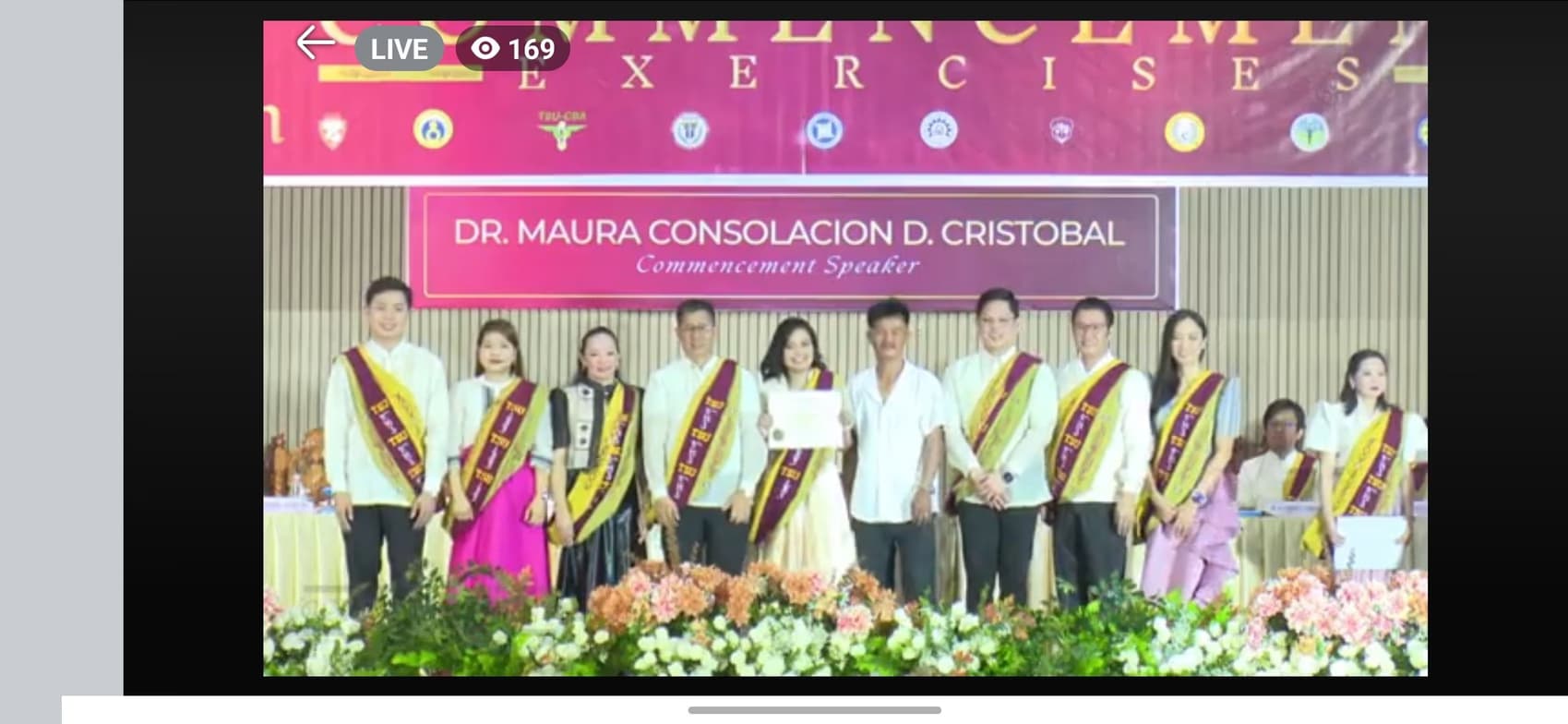 Graduation ceremony photo of Tricia