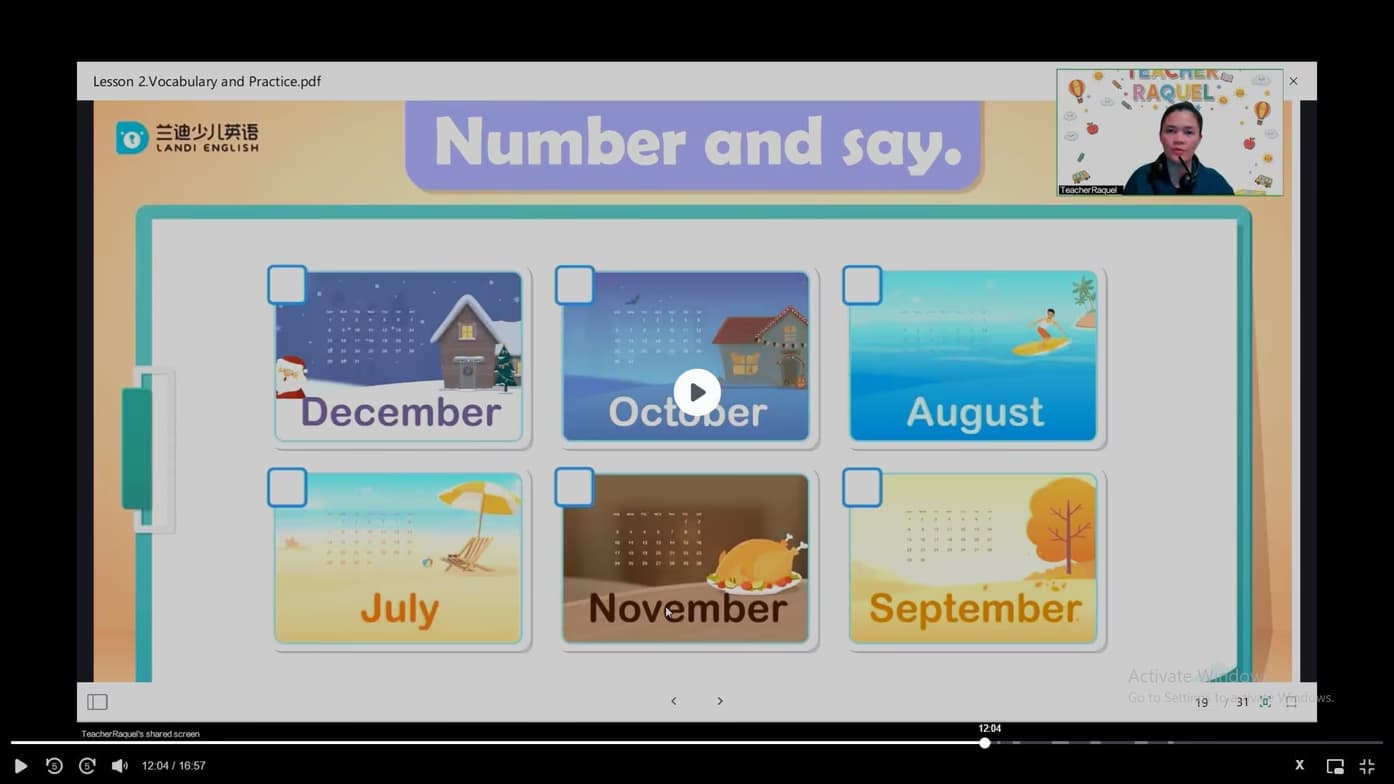 Raquel conducting a lesson