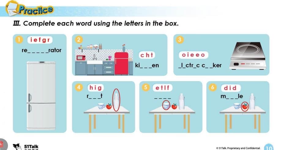 ESL learning materials by Kate