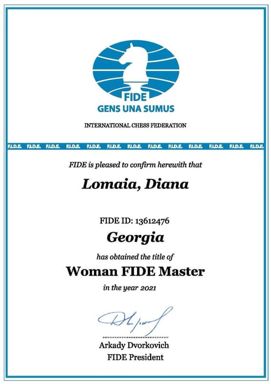 Verified degree or teaching certification of Diana
