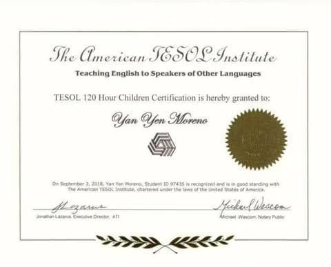 Profile photo of YAN YEN, ESL tutor at Wiingy