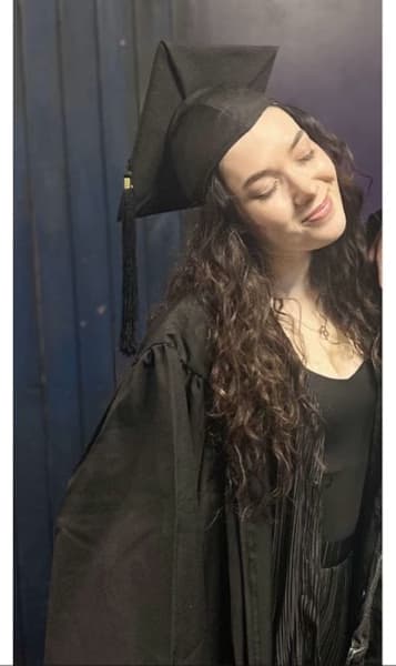 Graduation ceremony photo of Mihaela