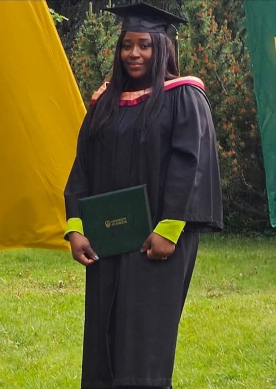 Graduation ceremony photo of Roseline