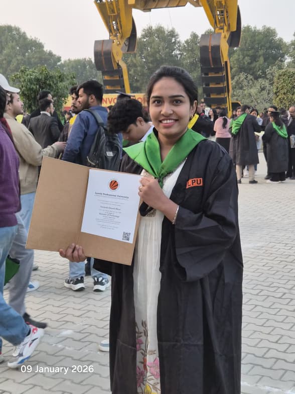 Graduation ceremony photo of Sampada