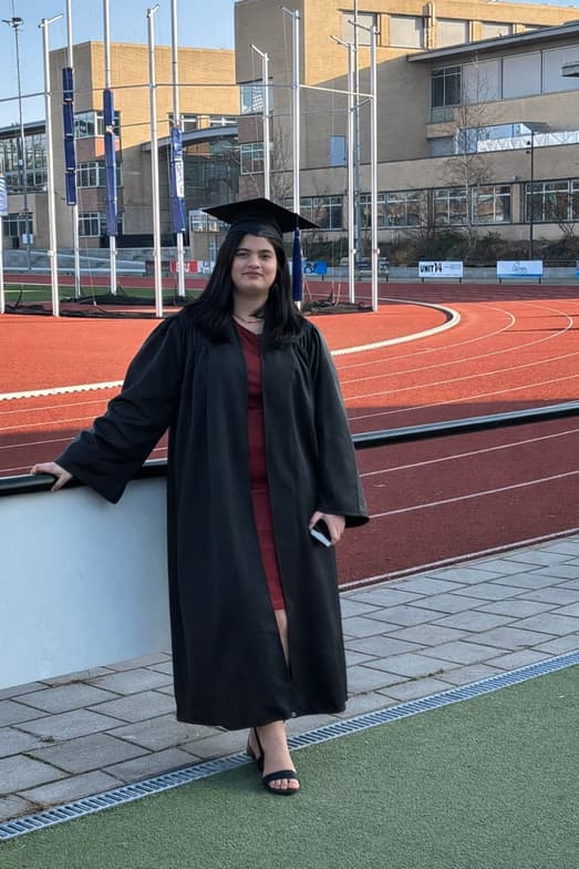 Graduation ceremony photo of Nishmitha