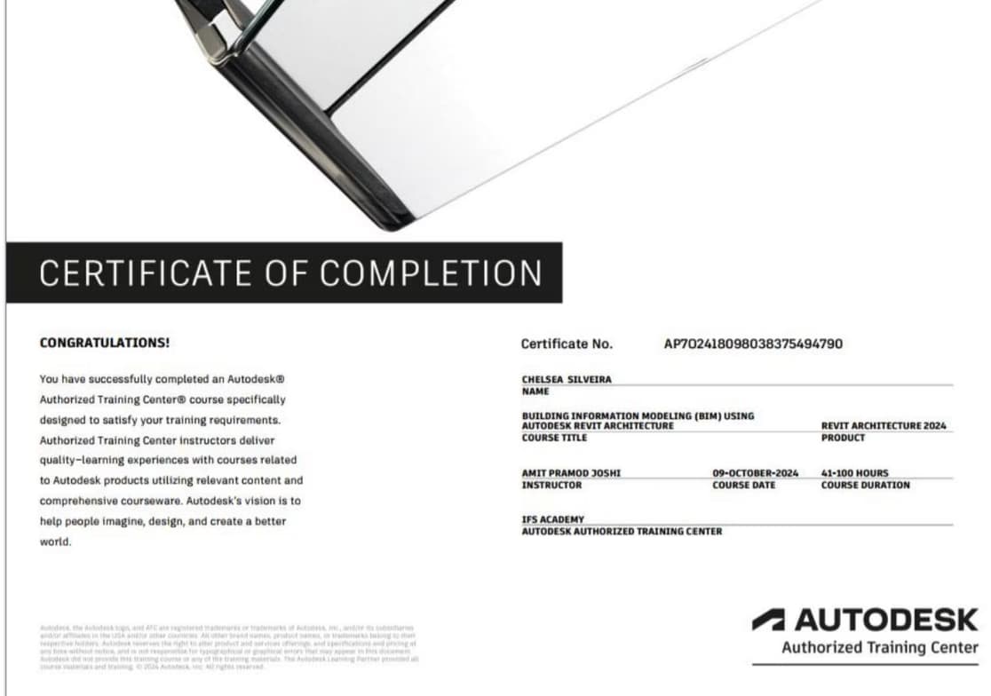 Verified degree or teaching certification of Chelsea