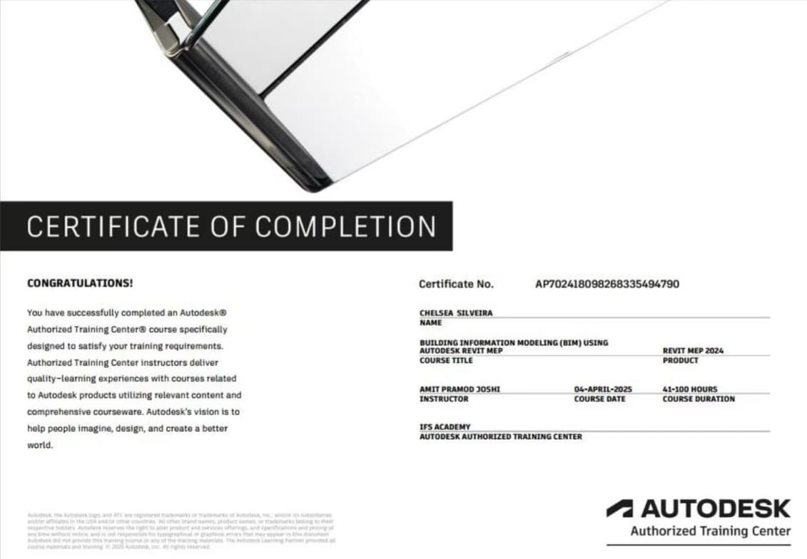 Verified degree or teaching certification of Chelsea