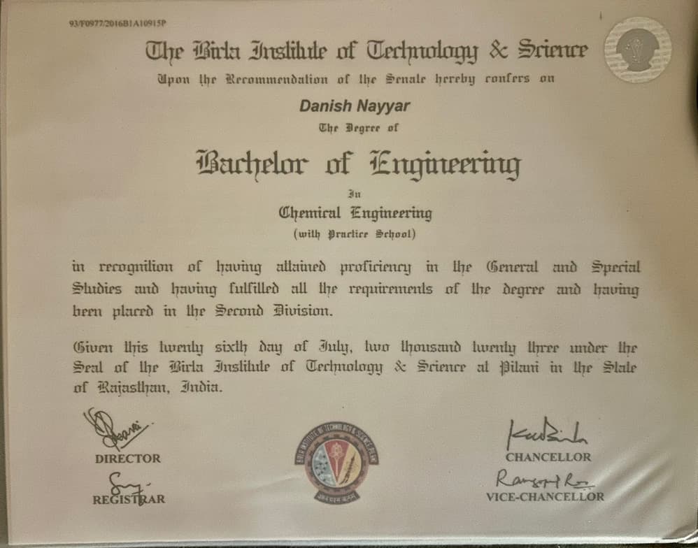 Verified degree or teaching certification of Danish