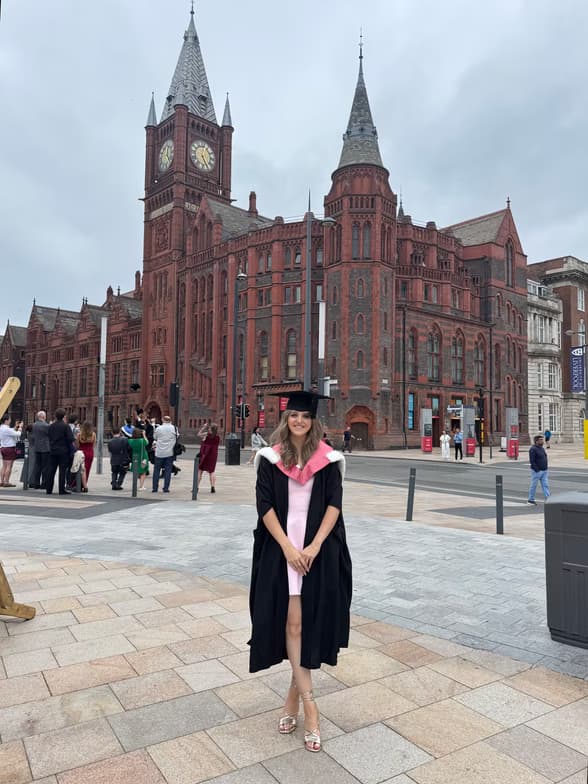 Graduation ceremony photo of Jessica