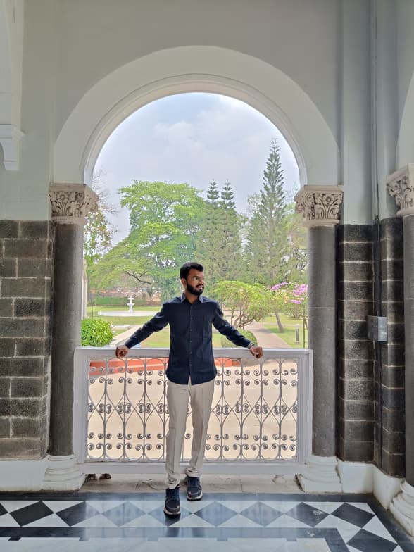 Travel snapshot of Harshal during a trip