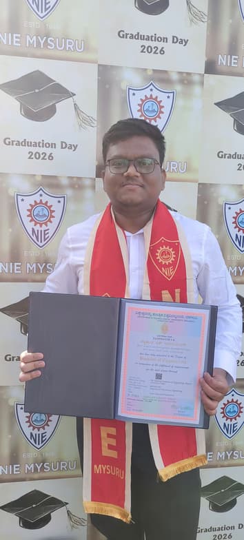 Graduation ceremony photo of Yashwanth