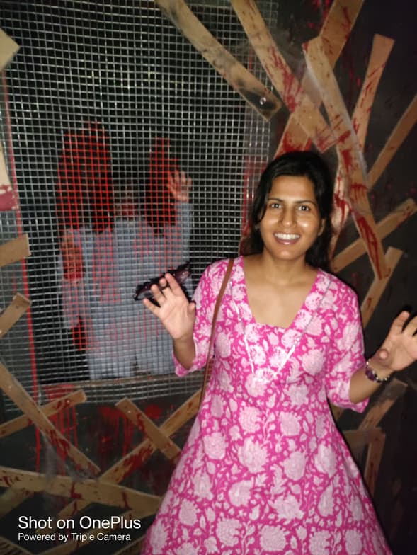 Neha enjoying a hobby outside teaching