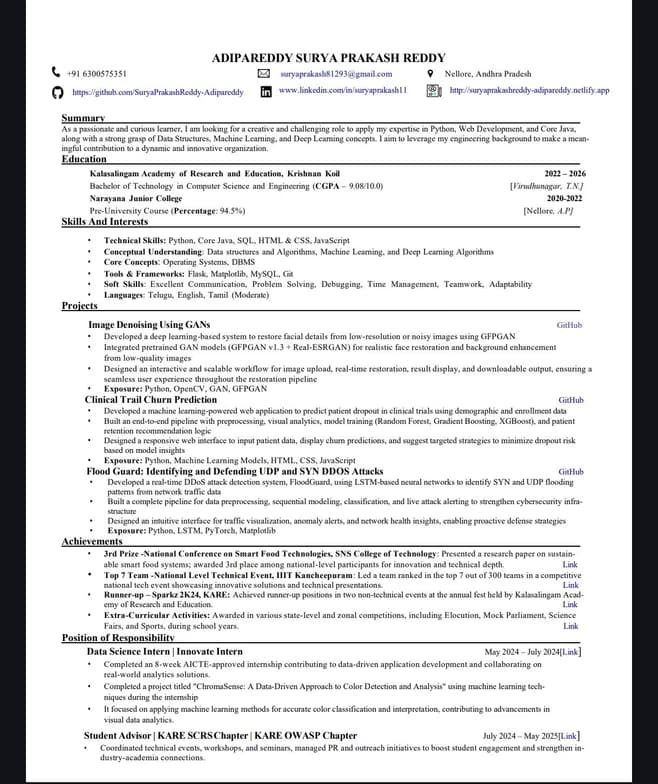 Computer Science learning materials by Surya Prakash