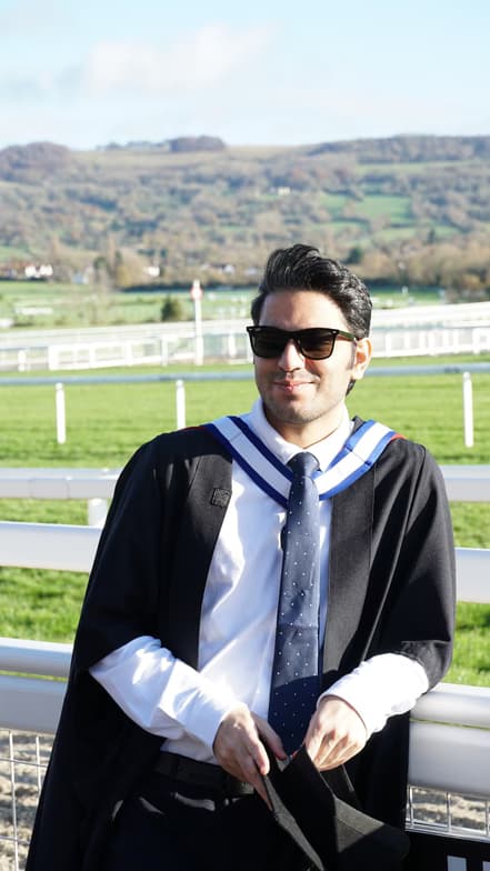 Graduation ceremony photo of Erfan