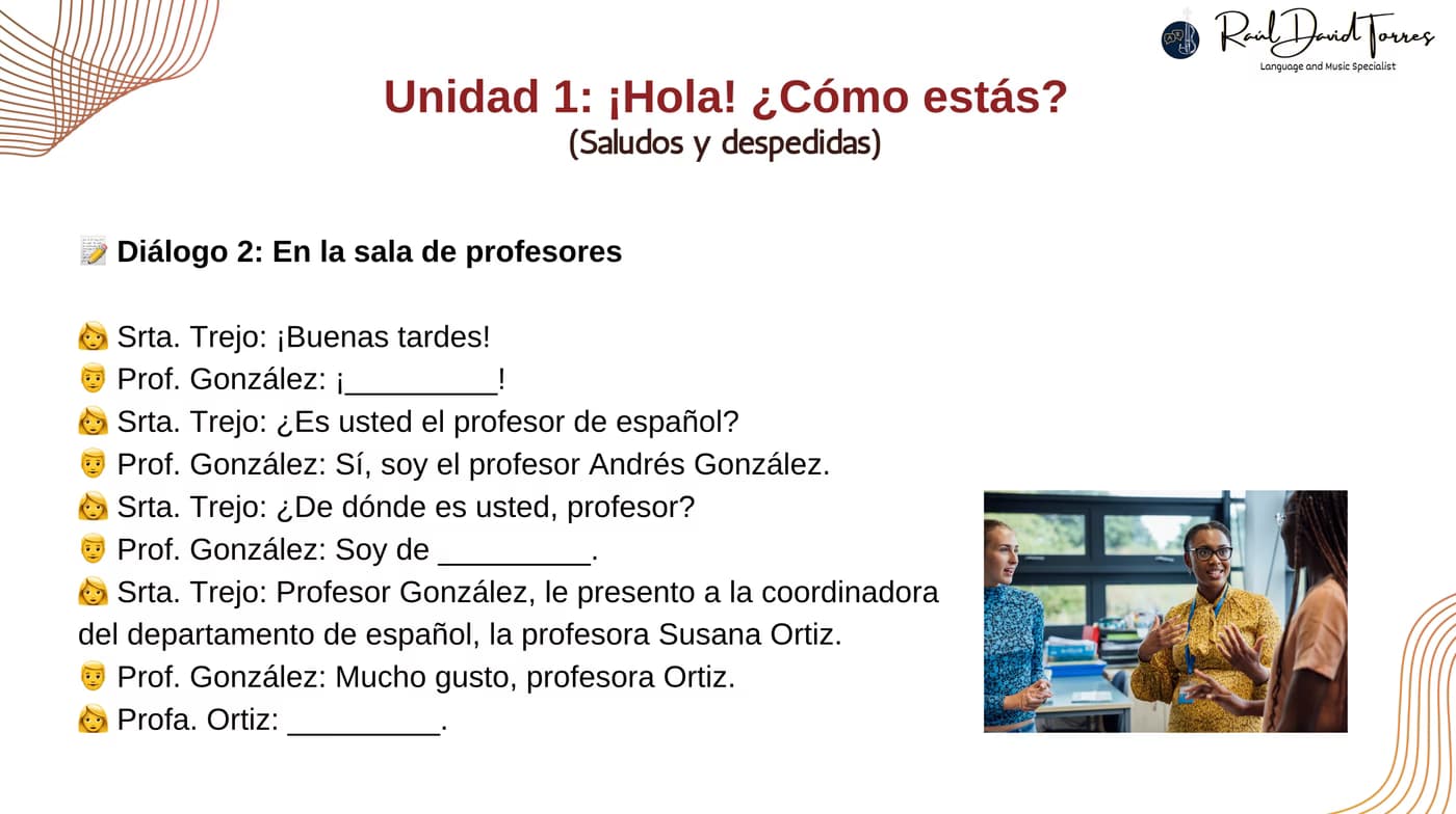 Live performance with Spanish by David