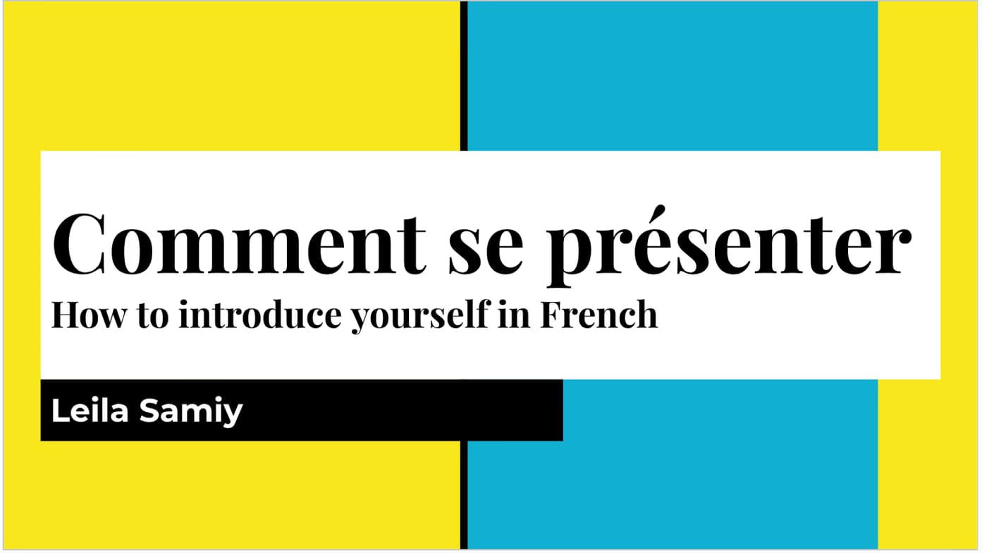 French learning materials by Leila