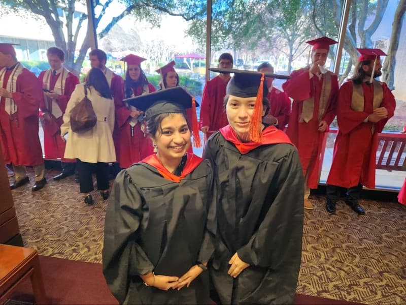 Graduation ceremony photo of Maile