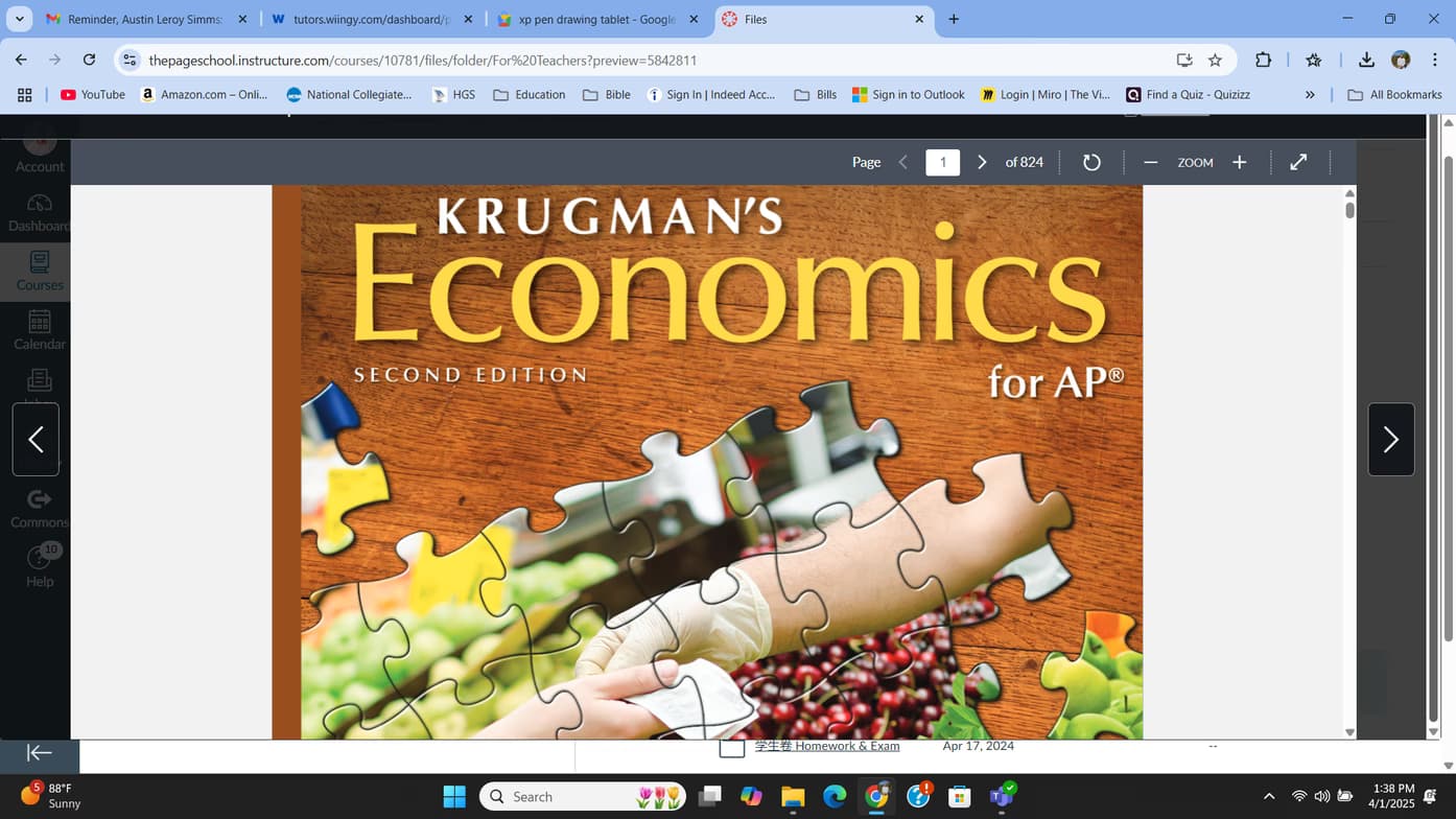 Economics learning materials by Austin