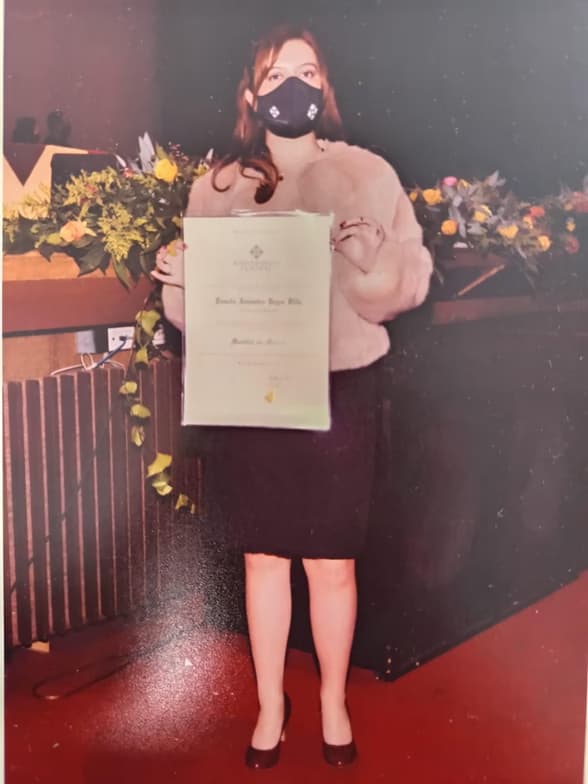 Graduation ceremony photo of Daniela