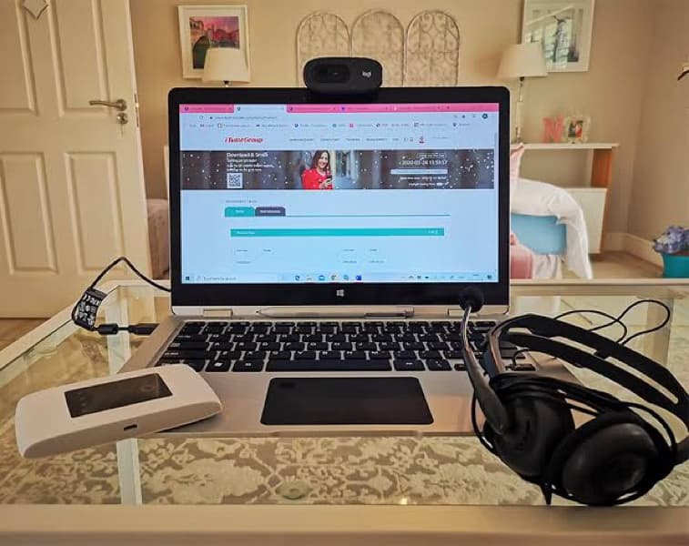 Teaching setup of Deepayan for private tutoring