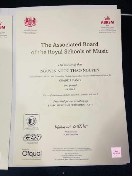 Verified degree or teaching certification of Nguyen