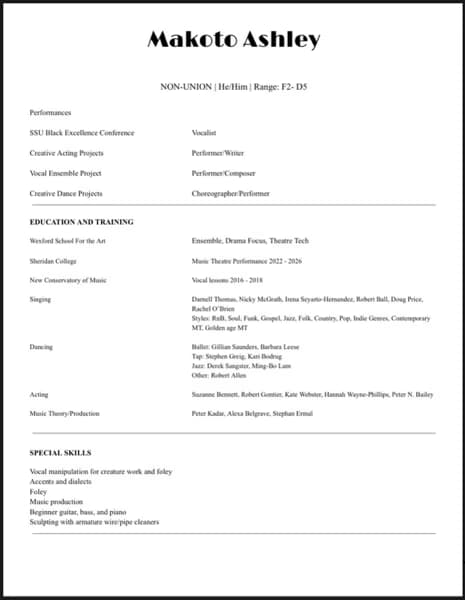 Verified degree or teaching certification of Makoto