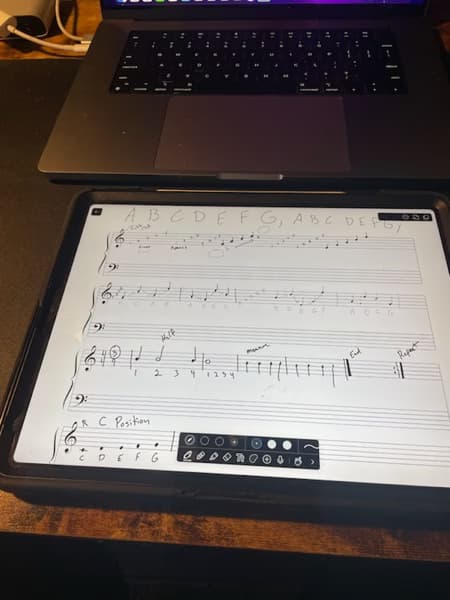 Digital pen-tab teaching notes by Alexander