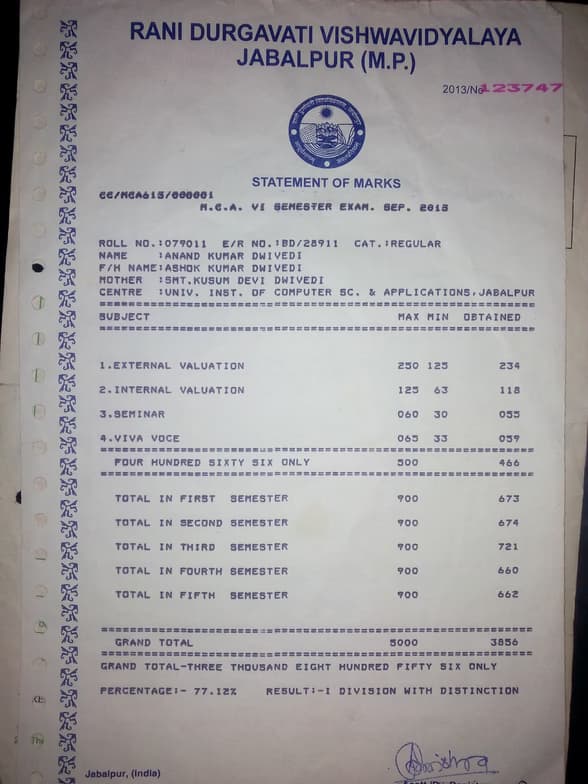 Verified degree or teaching certification of Anand