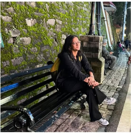 Travel snapshot of Shikha during a trip