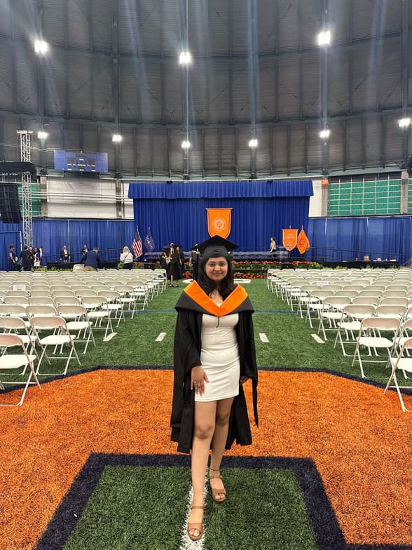 Graduation ceremony photo of Sonali