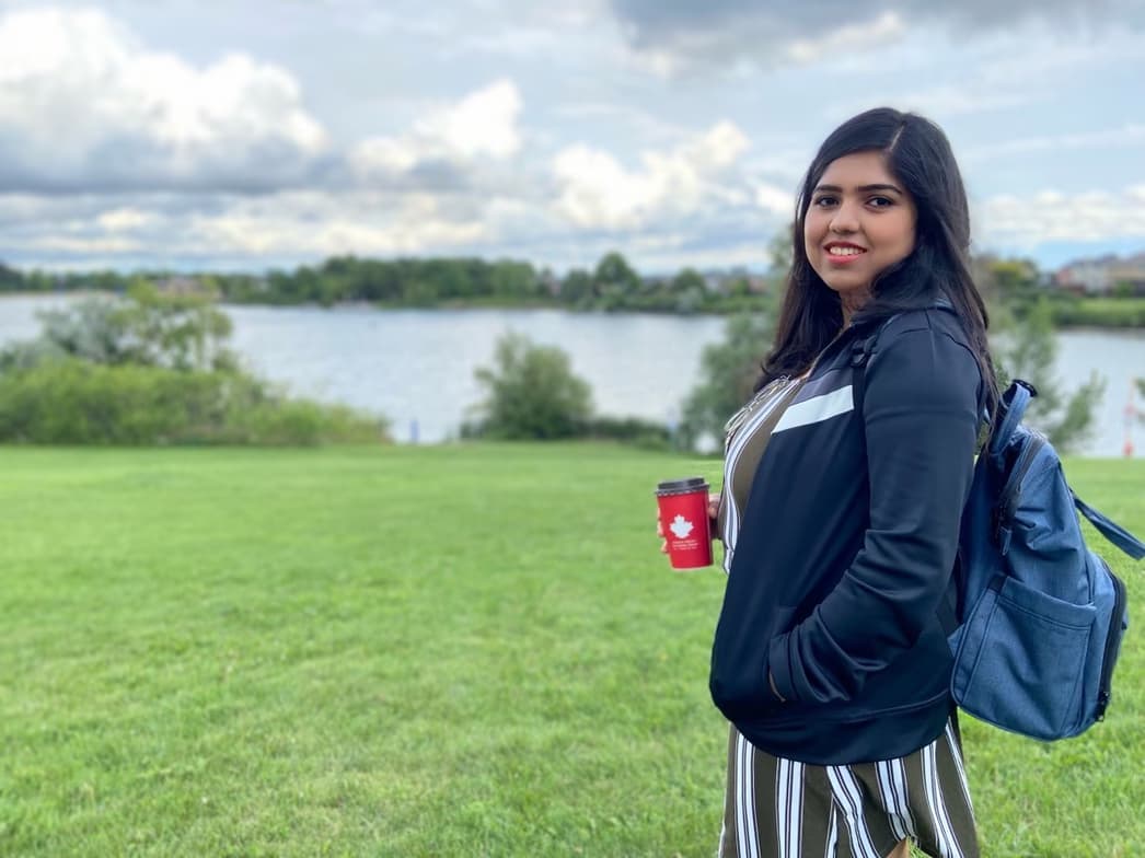 Travel snapshot of Durga Priya during a trip