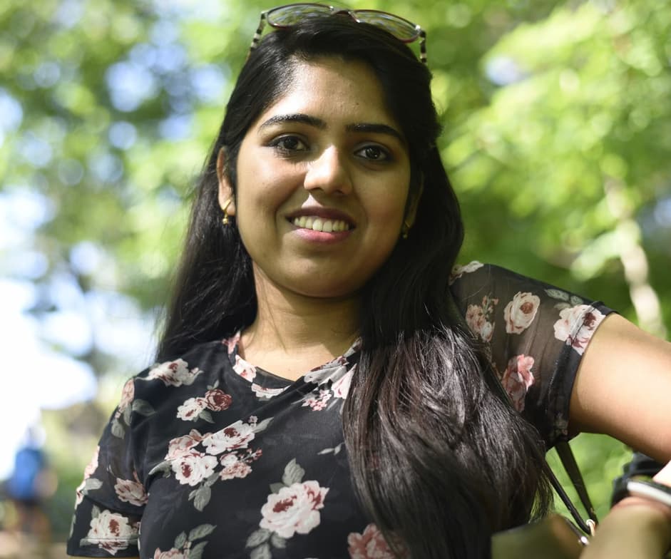 Travel snapshot of Durga Priya during a trip