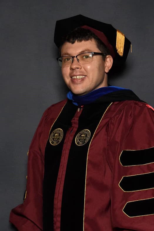 Graduation ceremony photo of Robert