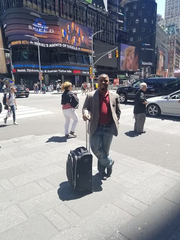 Travel snapshot of Senghor during a trip