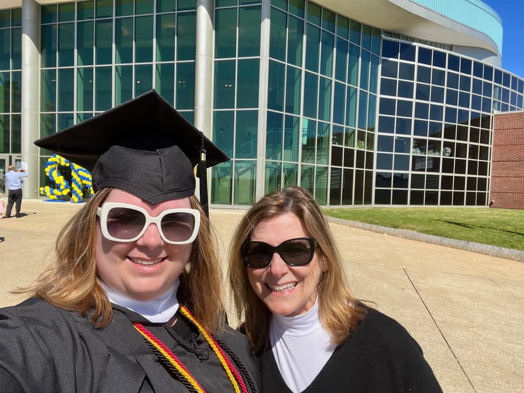 Graduation ceremony photo of Lauren