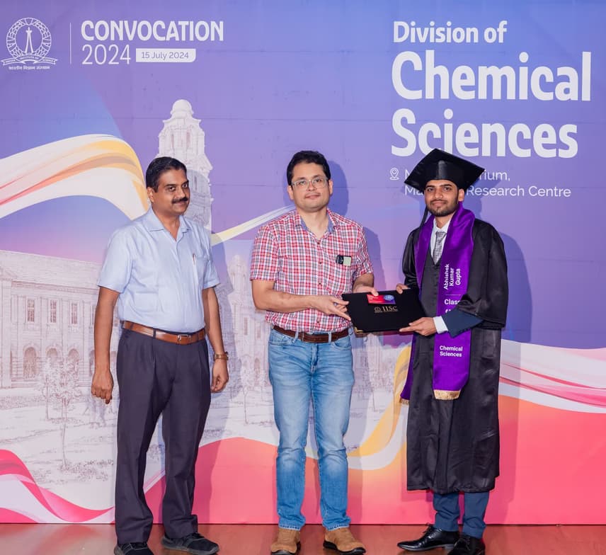 Graduation ceremony photo of Abhishek